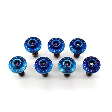 Imagem de Parafusos de montagem de rotores de disco de freio dianteiro Arashi para Honda CBR600F4i 01-07, CB900F HORNET 900 02-06, CBR600F4 99-00, CBR600F 03 Parafusos Torx cônicos de titânio M6x20 azul 12