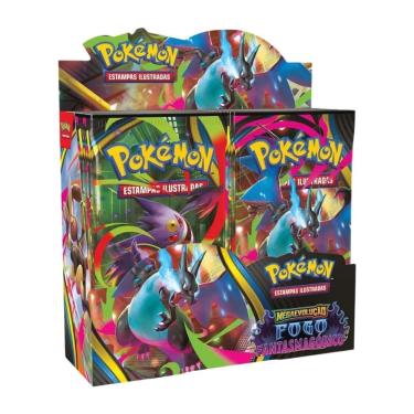 Imagem de Pokémon Box 36 Booster Megaevolução Fogo Fantasmagórico Mega Charizard Trading Card Game Coleção TCG
