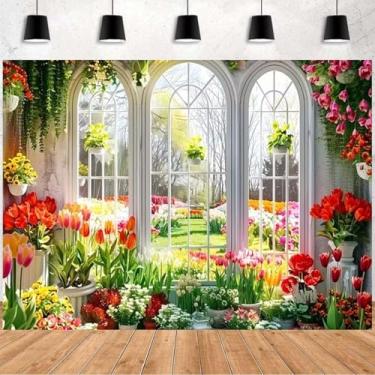 Imagem de Lindo cenário de fotografia de jardim floral de primavera e planta em vaso, lindo jardim, floral, paisagem, vegetação, jardim, árvore, primavera, banner, chá de bebê, casamento, aniversário, decoração