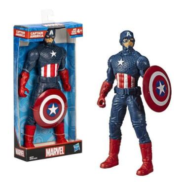 Imagem de Boneco Marvel Capitao America Olympus Hasbro E5579, Azul, Marvel