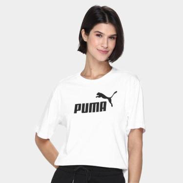 Imagem de Camiseta Puma Logo Relaxed Feminina, Branco, G