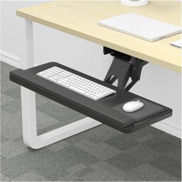 Imagem de Bandeja De Teclado Sob A Mesa, Gaveta De Teclado De Ergonomia Ajustável 360, Bandeja Extensora De Mesa Deslizante Com Almofada De Pulso, A, 55x24cm/22x9inch