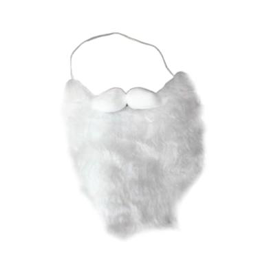 Imagem de Baoblaze Fantasia engraçada de Papai Noel com barba branca para óperas, apresentações festivas e bailes de máscaras.