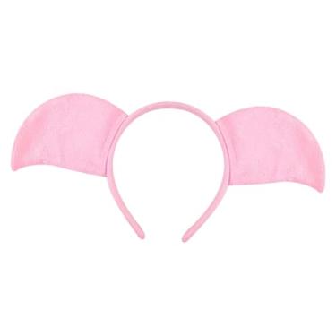 Imagem de UGPLM Fantasia de Porco para Decoração de Festas de Fim de Ano, Carnaval e Baile de Máscaras, Luz Rosa, Orelha de Porco