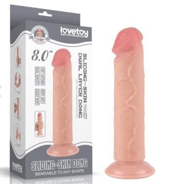 Imagem de Pênis Realístico 20x3,8 cm - Sliding Skin Dual Layer Dong Flesh | Produzido em Material que Imita a Pele Humana