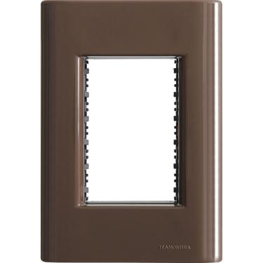 Imagem de Placa 3 Postos 4x2 Tramontina Giz Madeira Com Suporte