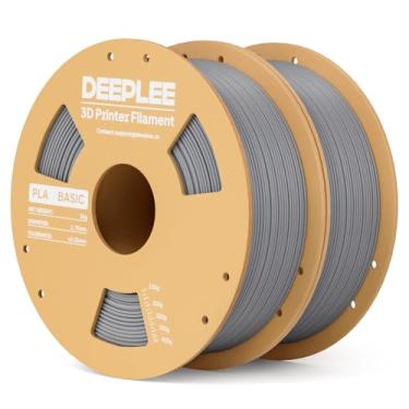 Imagem de DEEPLEE Filamento de impressora 3D PLA Basic de 1,75 mm, filamento de impressão 3D com precisão dimensional +/- 0,02 mm, bem enrolado, sem entupimento, melhor para iniciantes, serve para a maioria das