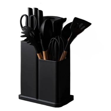 Imagem de Conjunto De UtensíLios De Cozinha Em Silicone | Conjunto Completo De Facas Afiadas(Preto)