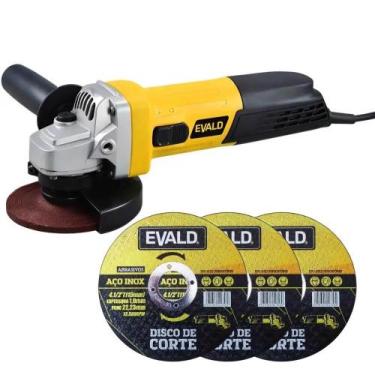 Imagem de Esmerilhadeira Angular 4,1/2POL 1200W 220V com 3 Discos de Corte Inox 