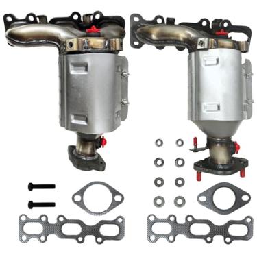 Imagem de 674-255 674-256 Conversores catalíticos dianteiros esquerdo e direito compatíveis com Ford Explorer FLEX Taurus 2013-2019 Interceptor policial 3.5L/3.7L 2013-2016 Lincoln MKS MKZ Replace 19516, 19517