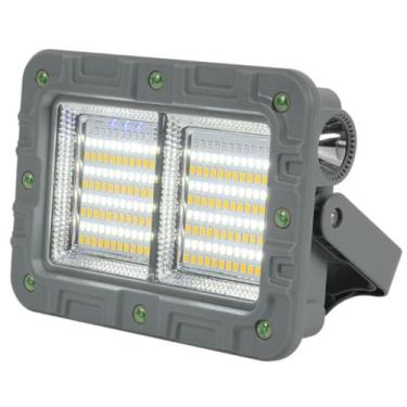 Imagem de Lanterna lâmpada recarregável com painel solar USB e powerbank para camping