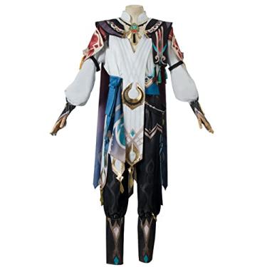 Imagem de Helltaker Fantasia masculina azul para cosplay de Natal e Halloween