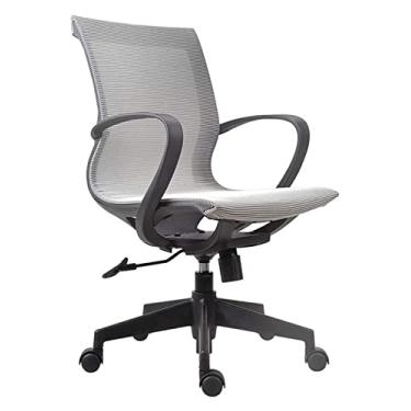 Imagem de Cadeira de escritório cadeira de escritório cadeira giratória de elevação cadeira de computador cadeira de escritório ergonômica cadeira de malha respirável cadeira de jogo de trabalho (cor: cinza