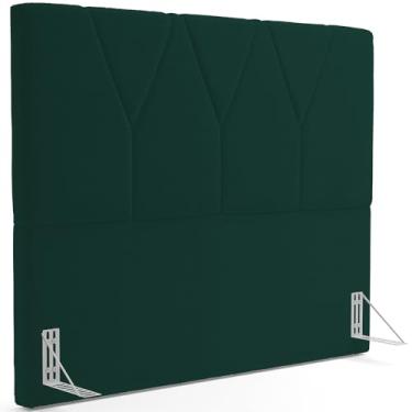 Imagem de Cabeceira Cama Box Casal King 195 cm Aurora W01 Bouclê Verde - Lyam Decor