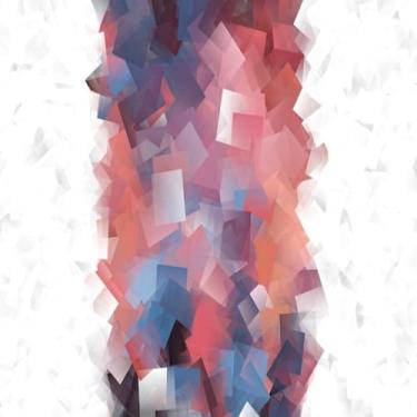 Imagem de Quadro Decorativo Abstrato Colorido para Parede Banner Flyer Arte Moderna 50x50cm