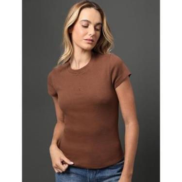 Imagem de Blusa Feminina Ribana Decote Careca Calvin Klein Jeans-Feminino