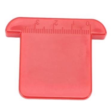 Imagem de Guia de costura magnética de costura, guia de costura de plástico portátil multifuncional com marcações de escala claras, alinhamento de bainha para máquinas domésticas e industriais (vermelho)