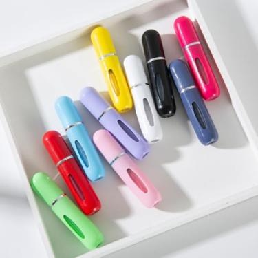 Imagem de Conjunto de atomizador de perfume de plástico de 5 ml | Frascos de spray de enchimento inferior, dispensador de fragrância autobombeável, cores aleatórias de doces para viagens e uso diário 16