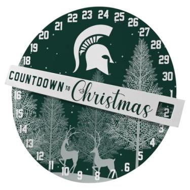 Imagem de Pegasus Sports NCAA Decoração de parede de contagem regressiva para Natal - 30,5 cm, cores do time (Michigan State Spatans)