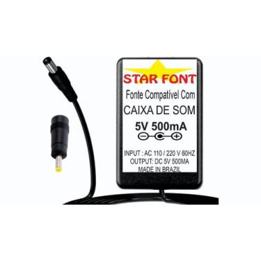 Imagem de Fonte Carregador DC 5V para Caixa Amplificada Mondial - Bivolt - Starf