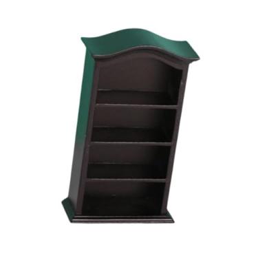 Imagem de MERIGLARE 1:12 Estante para casa de bonecas Acessórios para paisagismo de quarto, suprimentos para cenários Prateleira de exposição de madeira Armário para casa