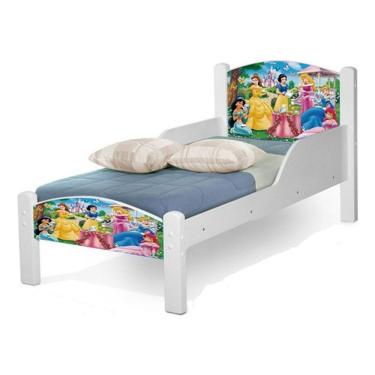 Imagem de Mini Cama Infantil Das Princesas Com Pés De Madeira