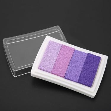 Imagem de Almofada de Tinta Aquarela de Gradiente Fofa para Tampão Borracha Avaliar (Gradiente roxo)