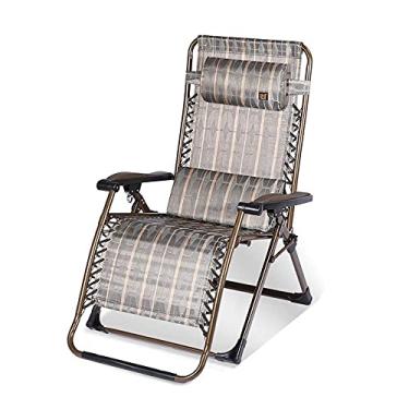 Imagem de Cadeiras de pátio extragrandes com gravidade zero, poltronas reclináveis de pátio GG, cadeira dobrável com suporte de copo e encosto de cabeça ajustável, espreguiçadeira de gravidade zero