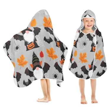 Imagem de Burbuja Gnomos Vampires Toalha de banho com capuz para crianças, toalha de praia de pelúcia macia absorvente para meninas e meninos 3-10 anos, 61 x 127 cm