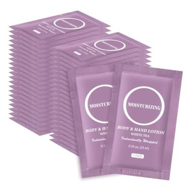 Imagem de RSQAZQ Loção Corporal Para Viagem, Loção Cremosa Para As Mãos Embalada Individualmente, Nutritiva Para Pele Extra Seca, Mini Pacote Pequeno, Hidratante Para Banho, Produtos De Higiene Pessoal Para V