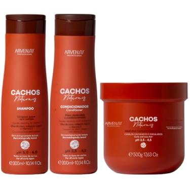 Imagem de Kit Shampoo Condicionador E Mascara Cachos Naturais Arvensis Hidratação Definição Vegano 500g