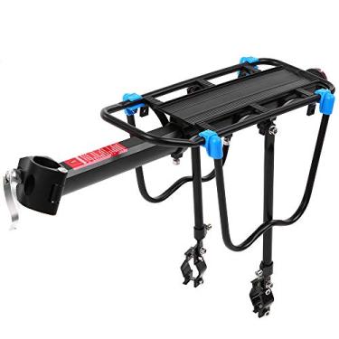 Imagem de Rack de Carga Bicicleta Liga Alumínio Ajustável Porta-Malas Traseiro para Montanha Pannier