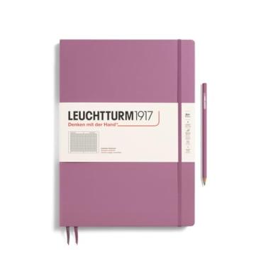 Imagem de LEUCHTTURM1917 - Caderno de capa dura Master Slim A4+ - 123 páginas numeradas para escrever e escrever no diário (rosa resistente, quadrado)