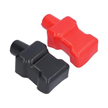 Imagem de aqxreight 2 Peças de Tampas de Terminal de Bateria Universal de Borracha Positiva e Negativa Tampa Protetora Bota Acessórios para Carro de Feita Com Isolamento Térmico Antidesgaste Design Positivo