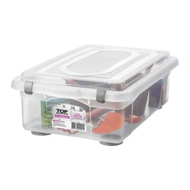 Imagem de Caixa Organizadora 28,2L Baixa Sanremo com 4 trava e pés elevado