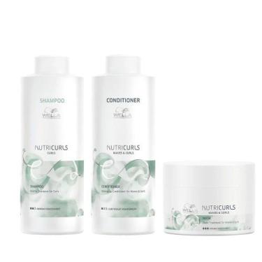 Imagem de Wella Professionals NutriCurls Kit  Shampoo + Condicionador + Máscara,