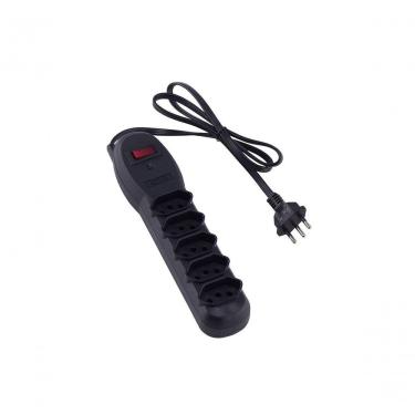Imagem de Filtro De Linha Force Line Slim Bivolt 5 Tomadas Preto