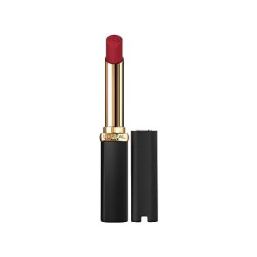 Imagem de L'Oreal Paris Batom fosco Color Riche de volume intenso, maquiagem labial infundida com ácido hialurônico para uso até 16 horas, Le Rouge Paris, 1,7 g