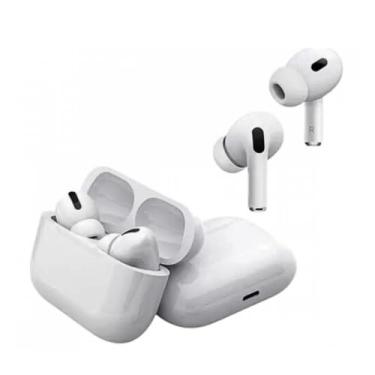 Imagem de Fone de Ouvido Intra Auricular Bluetooth AirDots PRO com Microfone, Case de Carregamento 230mAh, Branco, Bluetooth 5.0, Bateria Recarregável, Cabo USB