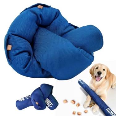 Imagem de Race&Herd Bola de Snuffle com corda, brinquedo interativo para cães, bola de corda trançada, brinquedo de quebra-cabeça de enriquecimento para treinamento e forrageamento atualizado