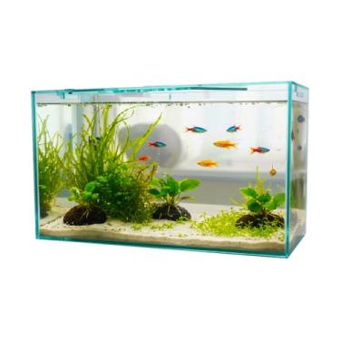 Imagem de Aquário retangular transparente – Aquário compacto para peixes betta e pequenos peixes de água doce, adequado para residências, escritórios e decoração ambiental