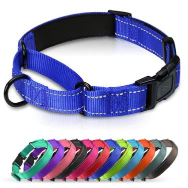 Imagem de Erbine Coleira Martingale acolchoada para cães | Coleiras de neoprene Martingale | Coleira refletiva de nylon Martingale | Martingale ajustável para cães pequenos, médios e grandes
