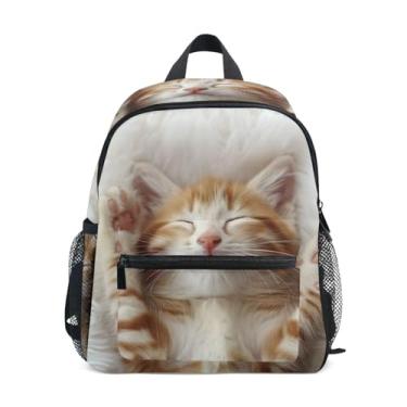 Imagem de GAIGEO Cute Kitten Cat Print Children's Backpack with Whistle, Adjustable Chest Strap, Little Boys Backpack Lightweight & Compact for Ages 3-8