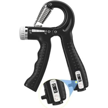 Imagem de Hand Grip Ajustável com Contador, 10-60kg, Ergonômico, Mola em Aço Inoxidável, Material Antiderrapante, Fortalecimento de Mão e Antebraço
