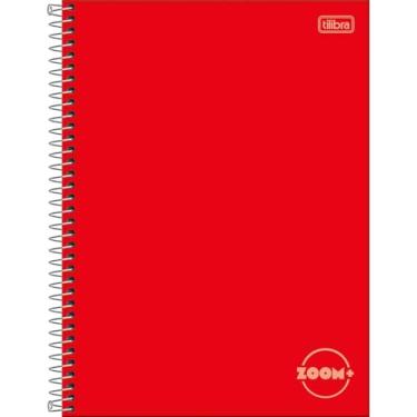 Imagem de Caderno Universitário ZOOM+ TILIBRA Capa Dura ESPIRAL - 1M 96 Folhas (Vermelho)