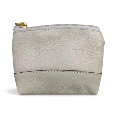 Imagem de Porta-moedas Feminino De Couro Legítimo Mariart Pn10 Nude Croco-Feminino