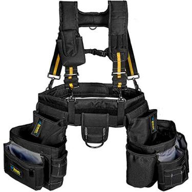 Imagem de Bravex – Colete de ferramentas com suspensórios de cinto ultra antidesgaste com 21 bolsos Pro Framer's Combo cinto de ferramentas e suspensórios estilo pala – 1200D cinto de ferramenta para homens