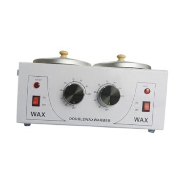 Imagem de oshhni Aquecedor de cera profissional com temperatura ajustável, 1000 cc, com dois recipientes de silicone, ideal para depilação facial, da pele e do corpo.