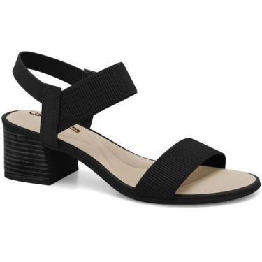Imagem de Sandalia Comfortflex salto bloco 2456401 feminino, Preto, 37