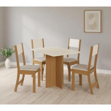 Imagem de Conjunto para Sala de Jantar com 4 Cadeiras Talita - Indekes